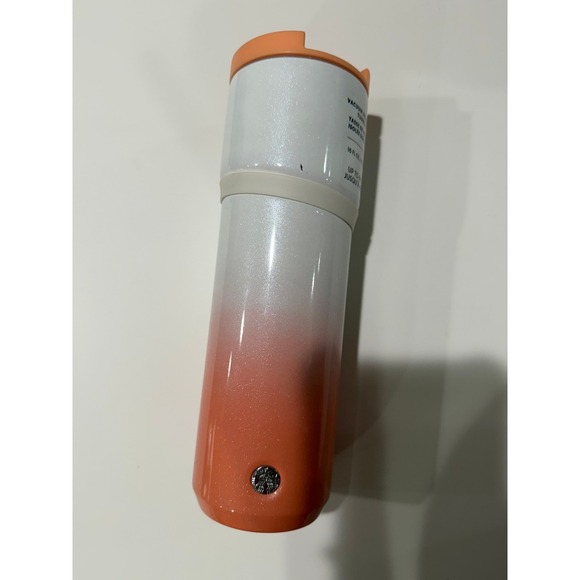 Starbucks Other - Starbucks 16oz Stainless Steel Tumbler Orange Ombre Glitter Vacuum Insulated